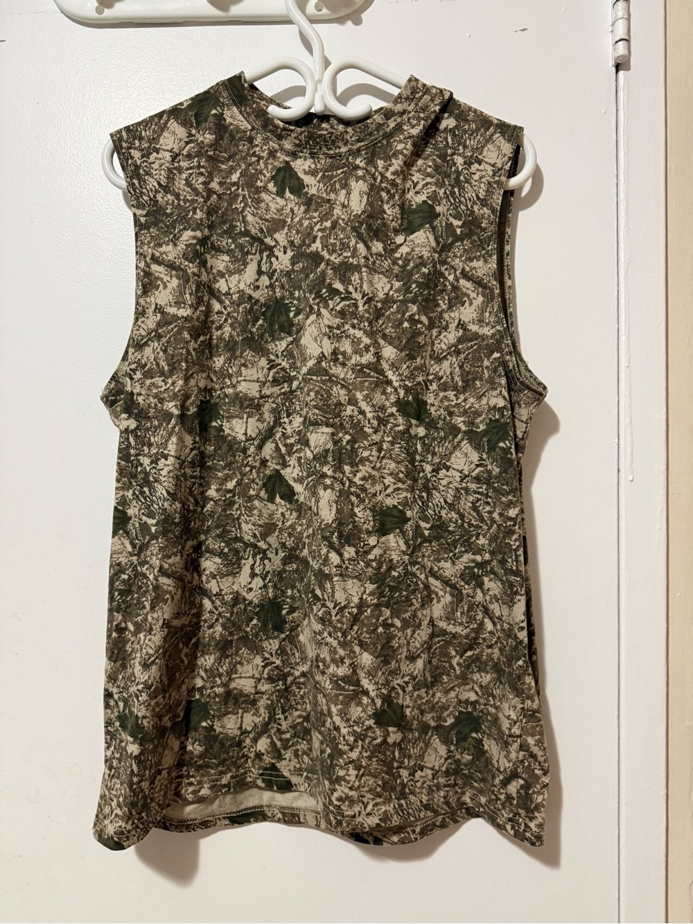Men's Olive Green Camouflage Tank Top